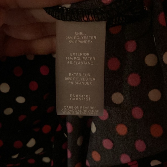 Tommy Hilfiger women’s black and polka dot peplum top - Picture 10 of 11